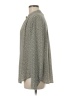 Ann Taylor 100% Polyester Print Gray Long Sleeve Blouse Size M - photo 5