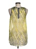Chloe K 100% Polyester Yellow Sleeveless Blouse Size M - photo 2