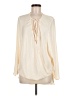 Silence and Noise 100% Polyester Ivory Long Sleeve Blouse Size M - photo 1