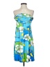Tibi 100% Silk Tropical Blue Cocktail Dress Size XS - photo 1