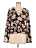 Leith 100% Polyester Brown Long Sleeve Blouse Size M - photo 1