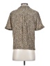 Banana Republic 100% Polyester Animal Print Tan Short Sleeve Blouse Size S - photo 2
