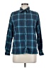 Cabela's 100% Cotton Plaid Blue Long Sleeve Button-Down Shirt Size M - photo 1