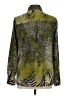 Susan Graver Animal Print Green Long Sleeve Blouse Size 6 - photo 2