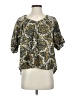 Sigrid Olsen 100% Cotton Gold Short Sleeve Blouse Size XS - photo 1