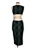 Snap Chevron-herringbone Teal Cocktail Dress Size M - photo 2