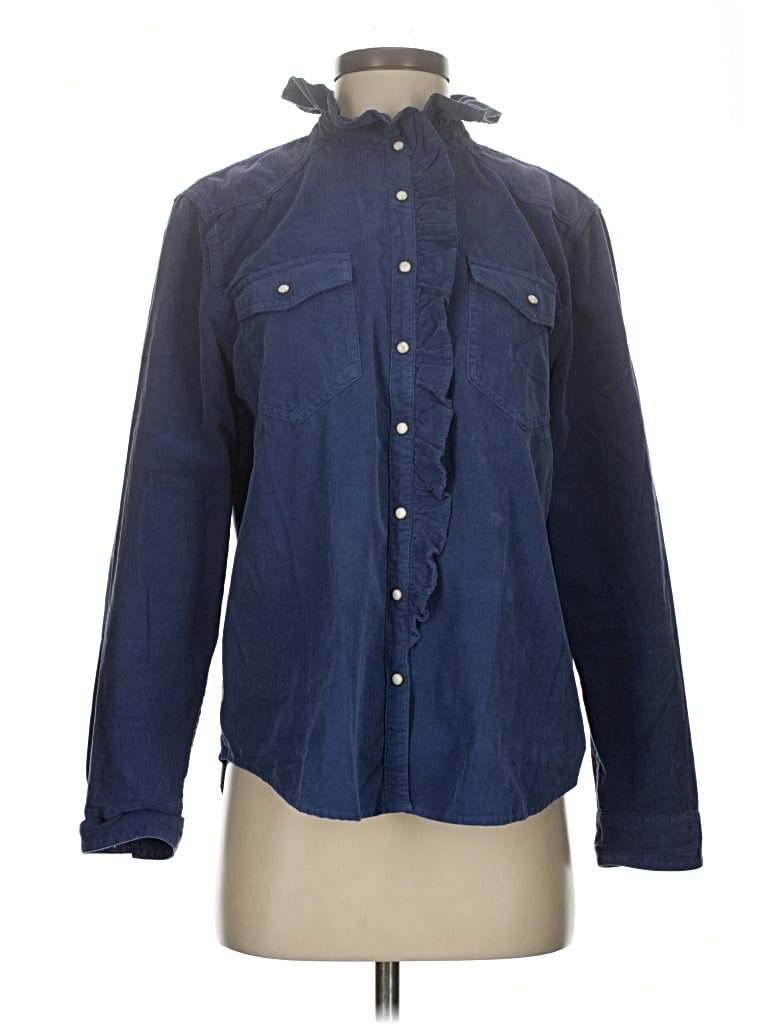 Pre-owned Sundance Long Sleeve Button Down Shirt In Blue