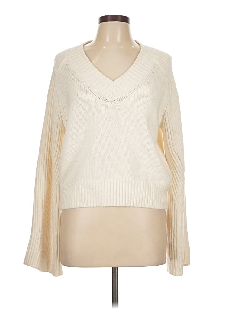 Pre-owned Anthropologie Pullover Sweater In Ivory