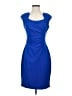 Dana Buchman Solid Blue Cocktail Dress Size 4 - photo 1