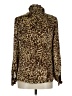 AK Anne Klein 100% Polyester Animal Print Brown Long Sleeve Blouse Size M - photo 2