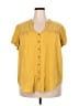 Torrid Yellow Short Sleeve Blouse Size 3X Plus (3) - photo 1