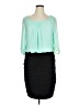 B. Darlin 100% Polyester Color Block Teal Cocktail Dress Size 14 - 16 - photo 1
