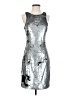 Bariano 100% Polyester Metallic Silver Cocktail Dress Size 4 - photo 1
