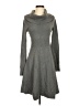 Manoukian Solid Gray Casual Dress Size S - photo 1