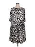 Roaman's Print Silver Casual Dress Size 18 (L) - photo 1