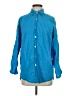 Blanco by Nature Solid Blue Long Sleeve Button-Down Shirt Size S - photo 1