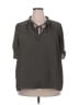 Nordstrom Rack 100% Polyester Houndstooth Black Green 3/4 Sleeve Blouse Size 2X - photo 1
