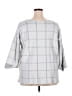 Tahari Checkered-gingham Gray Pullover Sweater Size 3X - photo 2