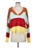 Unbranded 100% Acrylic Color Block Orange Pullover Sweater Size S - photo 1