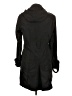 Calvin Klein 100% Polyester Black Trenchcoat Size 6 (estimated) - photo 2