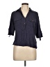 Cathy Blue Short Sleeve Henley Size L - photo 1
