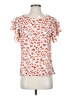 Unbranded 100% Polyester Orange Short Sleeve Blouse Size S - photo 1