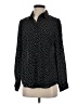 New Look 100% Polyester Polka Dots Black Long Sleeve Blouse Size 4 - photo 1