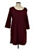 JACK Solid Burgundy Casual Dress Size M - photo 1