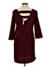 JACK Solid Burgundy Casual Dress Size M - photo 2