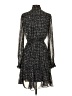 Just... Taylor 100% Polyester Print Black Casual Dress Size S - photo 2