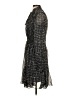 Just... Taylor 100% Polyester Print Black Casual Dress Size S - photo 5