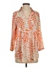 CAbi 100% Polyester Animal Print Orange 3/4 Sleeve Blouse Size XS - photo 1