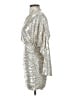 Line & Dot Metallic Silver Cocktail Dress Size XS - photo 5