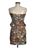Glam 100% Polyester Paisley Brown Blue Cocktail Dress Size M - photo 2