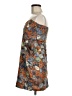 Glam 100% Polyester Paisley Brown Blue Cocktail Dress Size M - photo 5