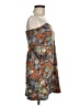 Glam 100% Polyester Paisley Brown Blue Cocktail Dress Size M - photo 4