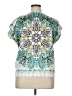 Takara Teal Short Sleeve Blouse Size XL - photo 2
