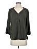 Pink Owl Gray 3/4 Sleeve Blouse Size S - photo 1
