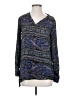 The Limited 100% Polyester Paisley Blue Long Sleeve Blouse Size XS - photo 1