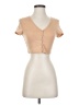 Shein Tan Short Sleeve Top Size 2 - photo 1