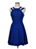B. Smart Solid Blue Cocktail Dress Size 9 - photo 1