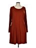 Unbranded Solid Brown Casual Dress Size L - photo 1
