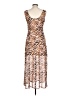 Louna Animal Print Brown Cocktail Dress Size L - photo 2