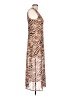 Louna Animal Print Brown Cocktail Dress Size L - photo 4