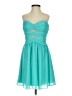 Max and Cleo 100% Polyester Hearts Teal Cocktail Dress Size 0 - photo 1