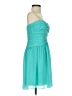 Max and Cleo 100% Polyester Hearts Teal Cocktail Dress Size 0 - photo 4