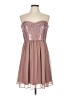 Max and Cleo 100% Polyester Hearts Brown Cocktail Dress Size 10 - photo 1