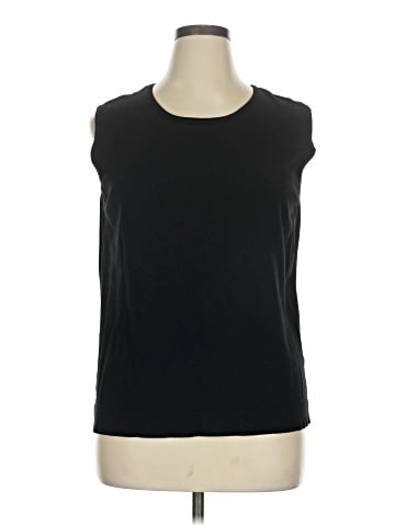 August Silk Sleeveless T-Shirt (view 1)