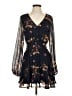 Lulus 100% Polyester Floral Black Casual Dress Size S - photo 1