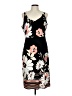 Artex Floral Black Casual Dress Size L - photo 1